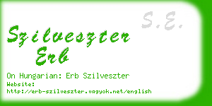 szilveszter erb business card